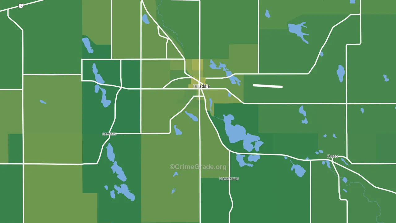 49242, MI Map of Vehicle Theft Rates