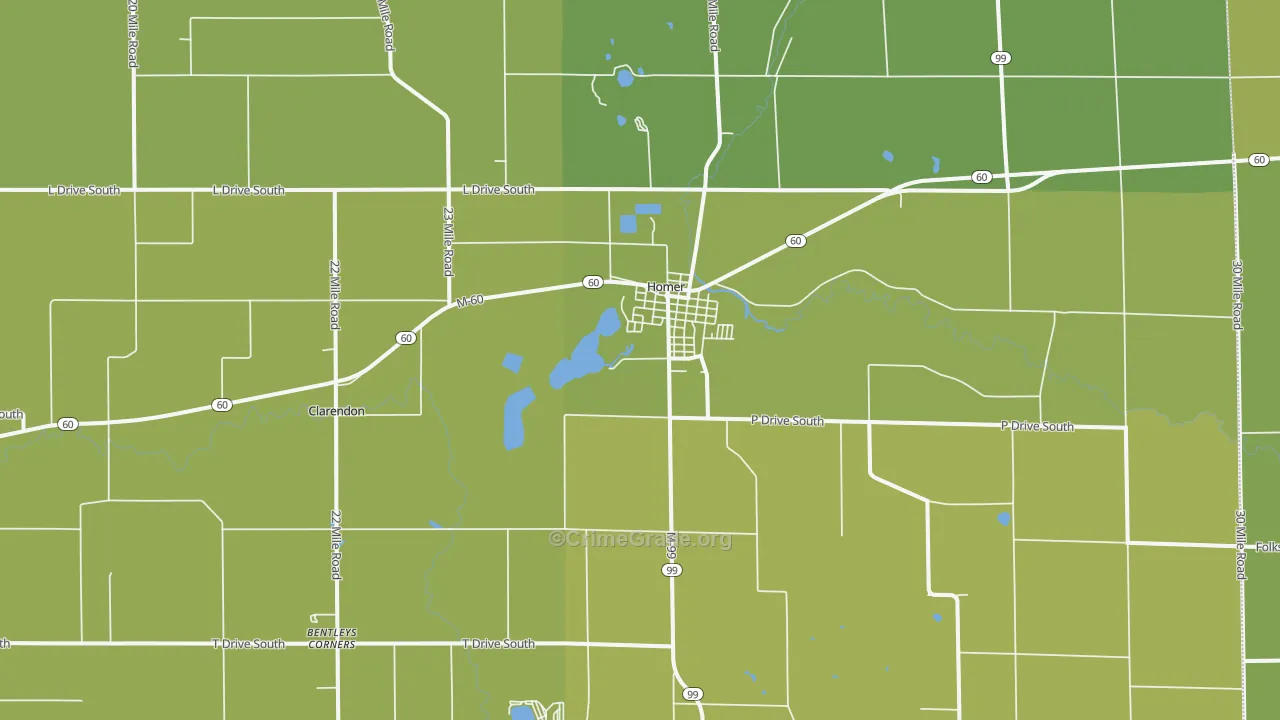 49245, MI Map of Vehicle Theft Rates