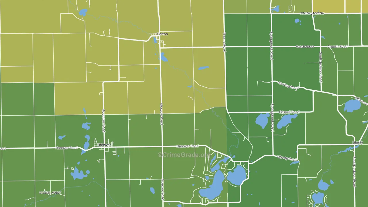 49246, MI Map of Vehicle Theft Rates