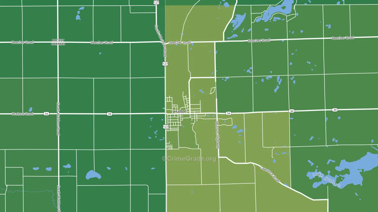 49247, MI Map of Vehicle Theft Rates