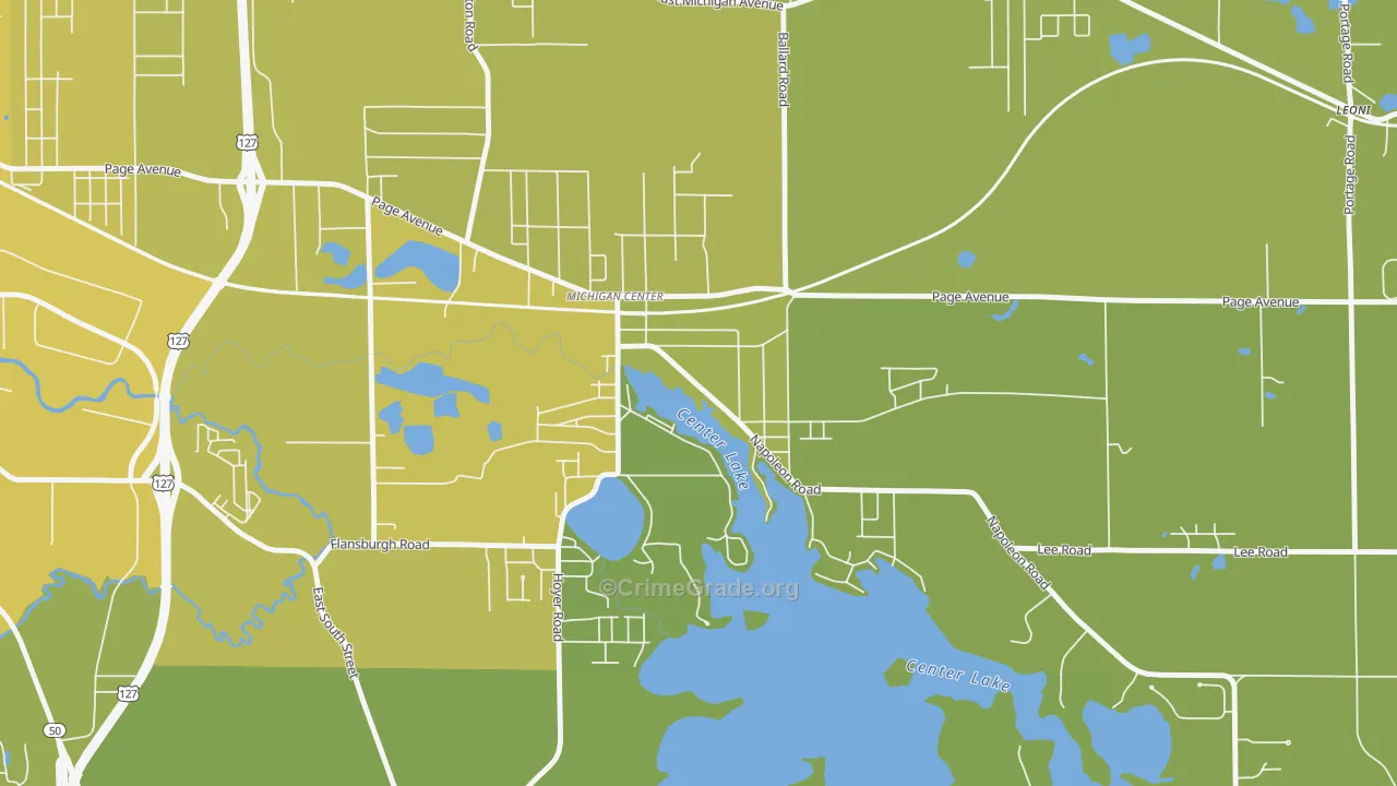 49254, MI Map of Vehicle Theft Rates