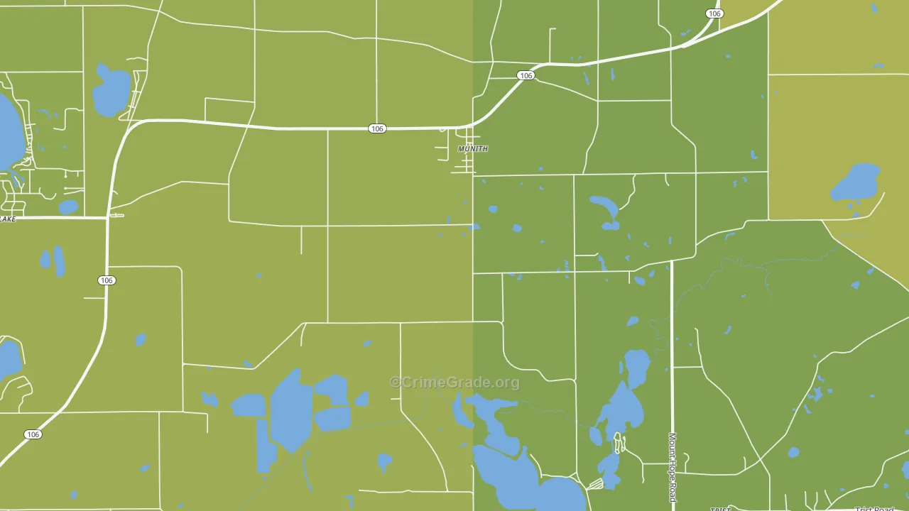 49259, MI Map of Vehicle Theft Rates