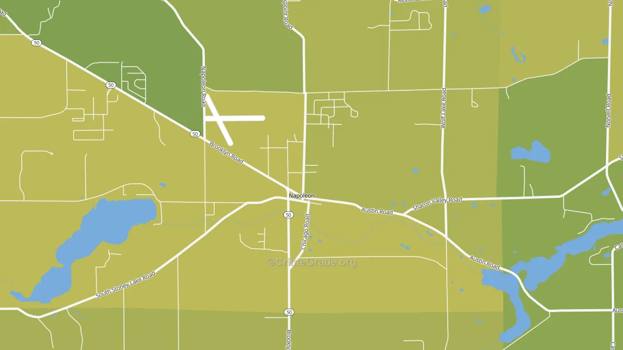 49261, MI Map of Vehicle Theft Rates