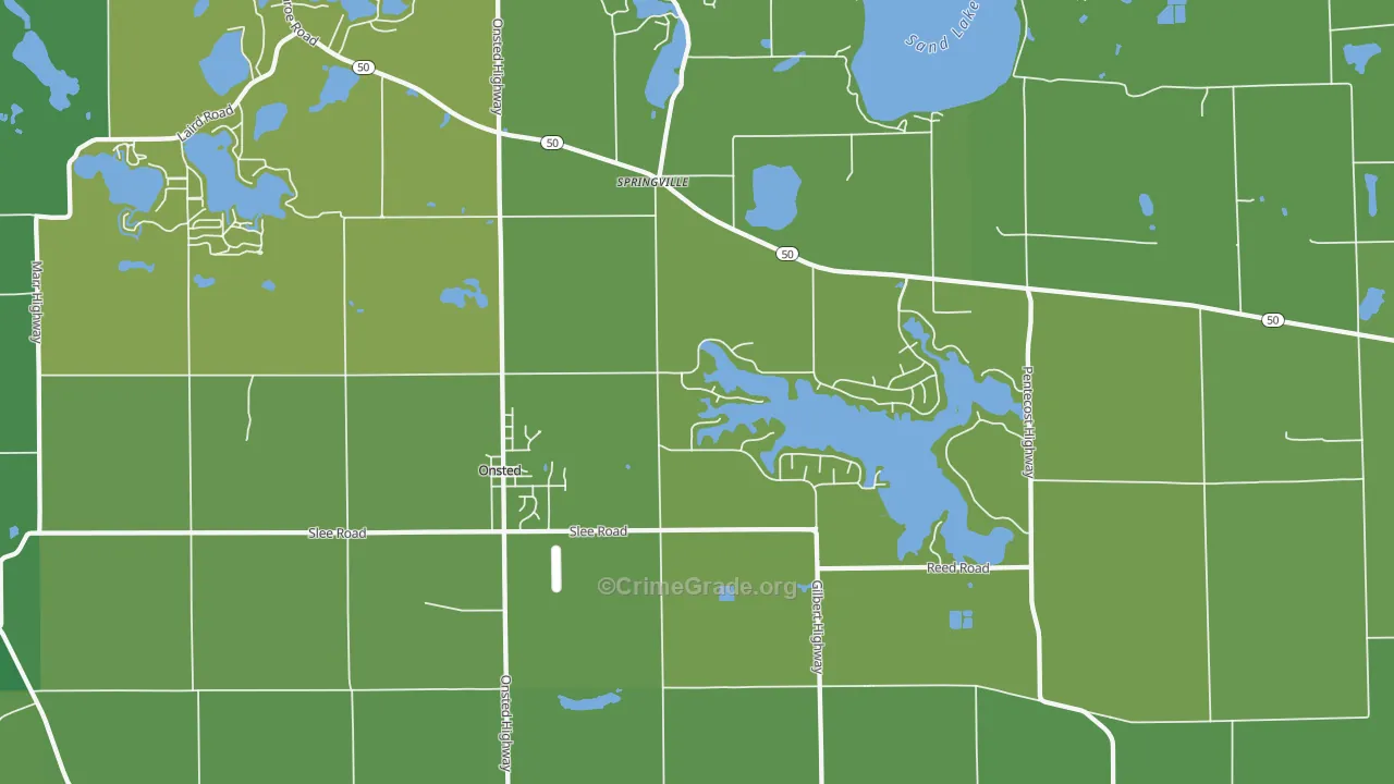 49265, MI Map of Vehicle Theft Rates