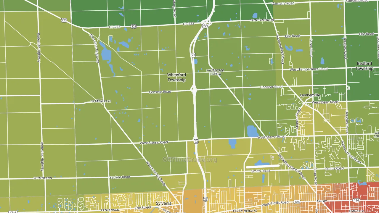 49267, MI Map of Vehicle Theft Rates