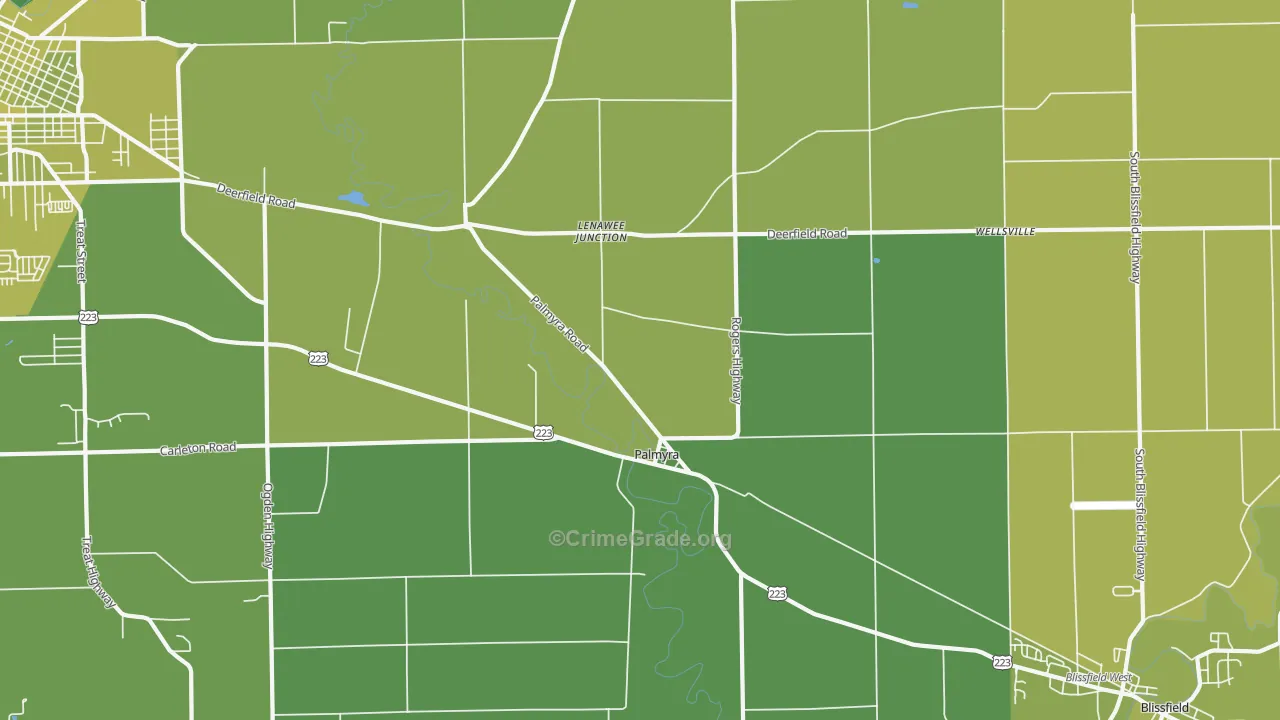 49268, MI Map of Vehicle Theft Rates