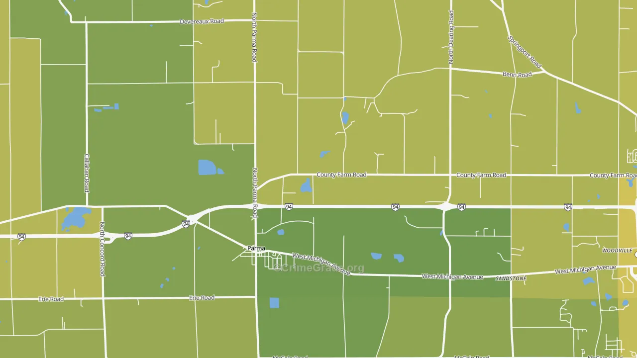 49269, MI Map of Vehicle Theft Rates