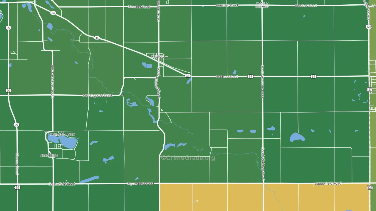 49271, MI Map of Vehicle Theft Rates