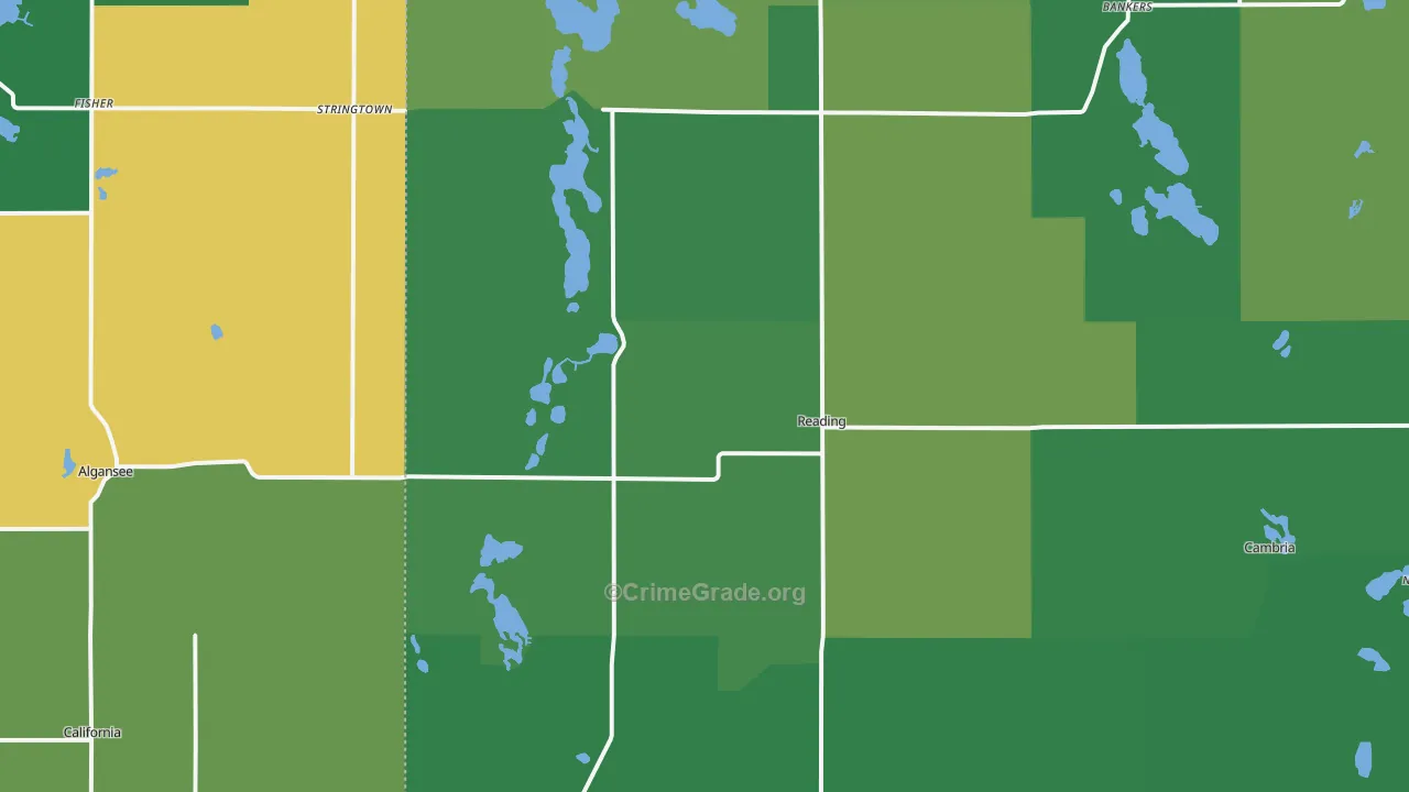 49274, MI Map of Vehicle Theft Rates