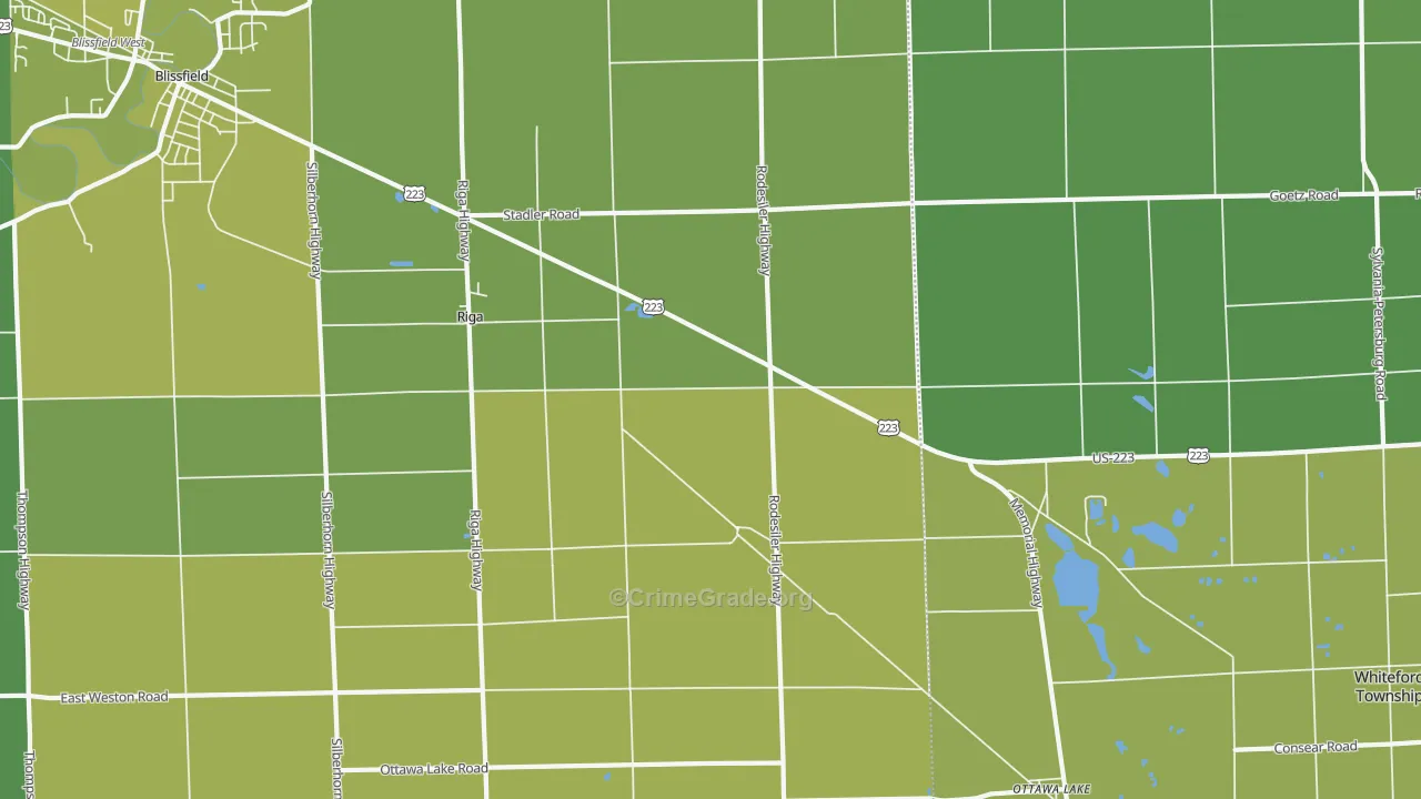 49276, MI Map of Vehicle Theft Rates