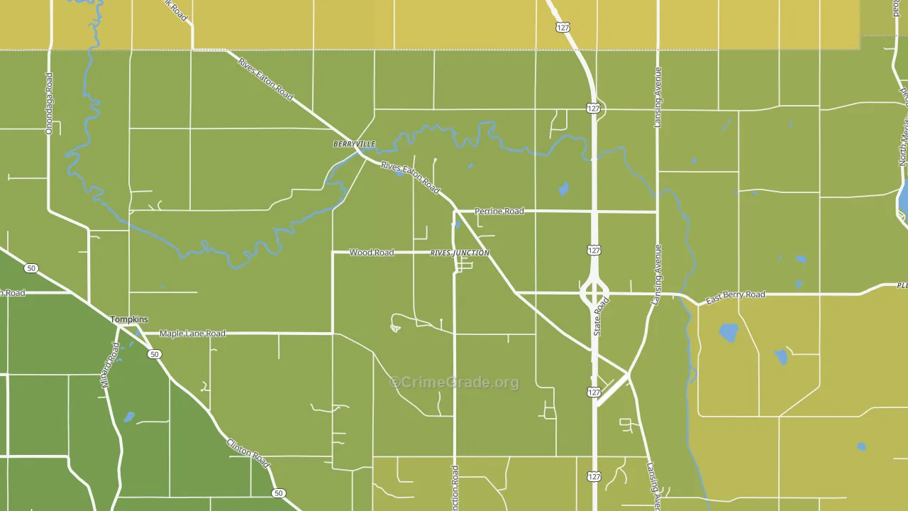 49277, MI Map of Vehicle Theft Rates