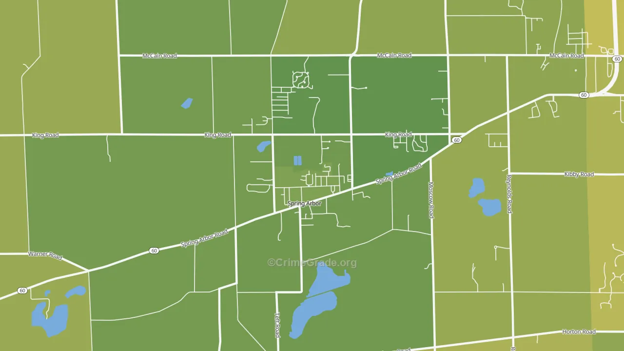 49283, MI Map of Vehicle Theft Rates