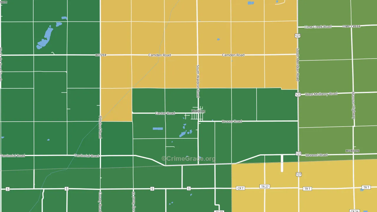 49288, MI Map of Vehicle Theft Rates