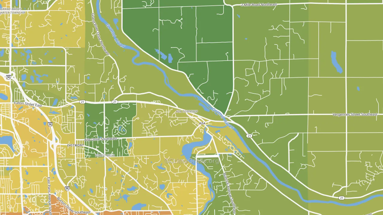 49301, MI Map of Vehicle Theft Rates