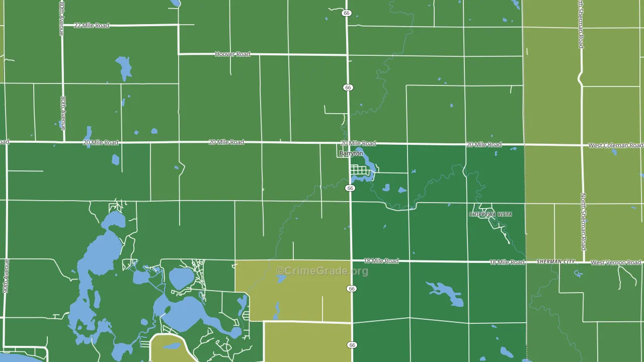 49305, MI Map of Vehicle Theft Rates