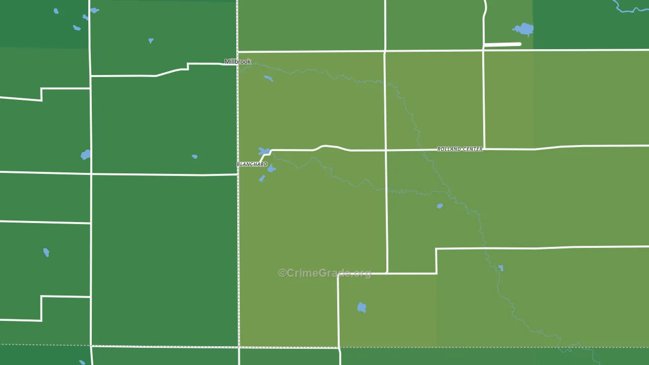 49310, MI Map of Vehicle Theft Rates