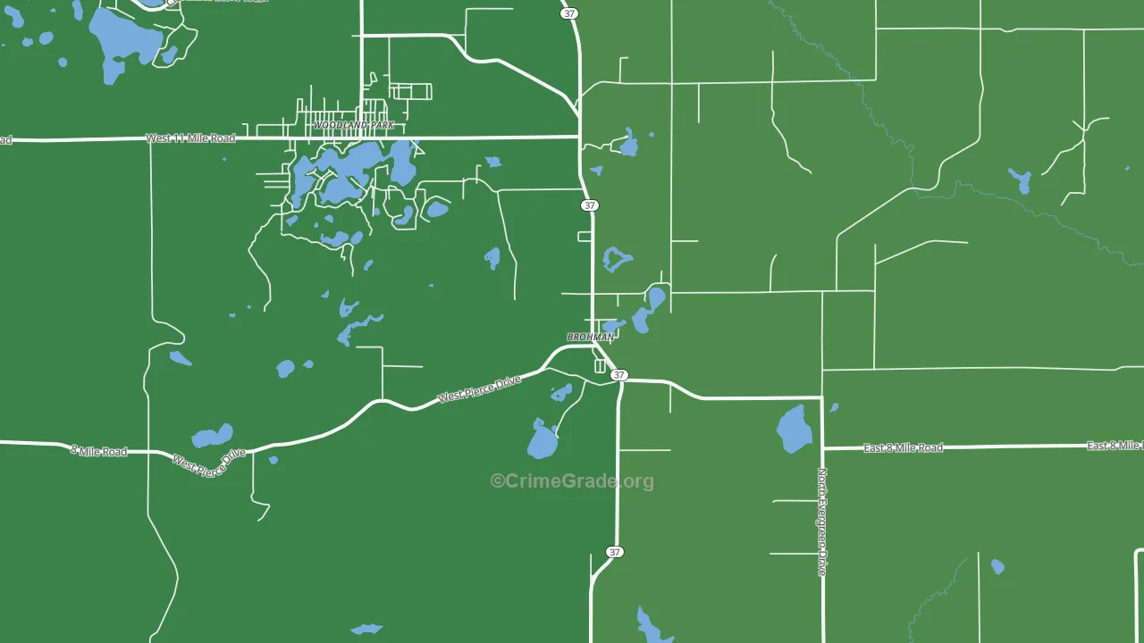 49312, MI Map of Vehicle Theft Rates