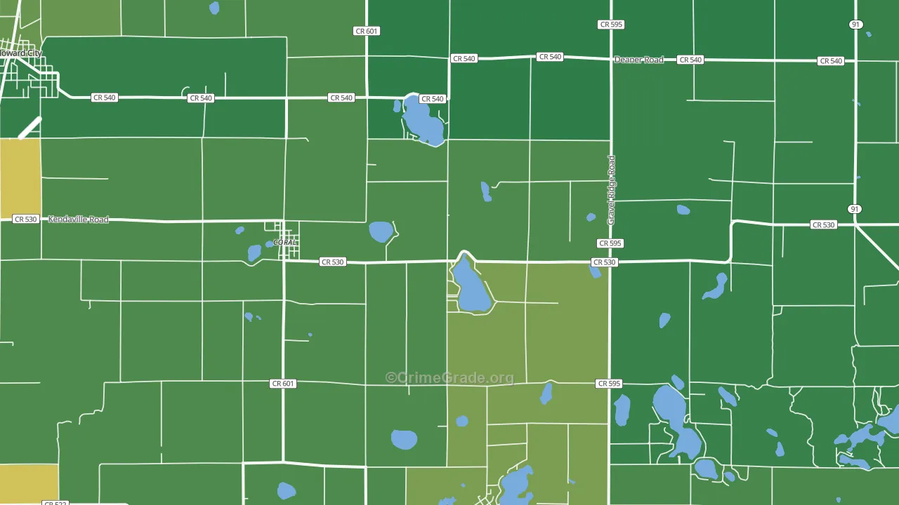49322, MI Map of Vehicle Theft Rates