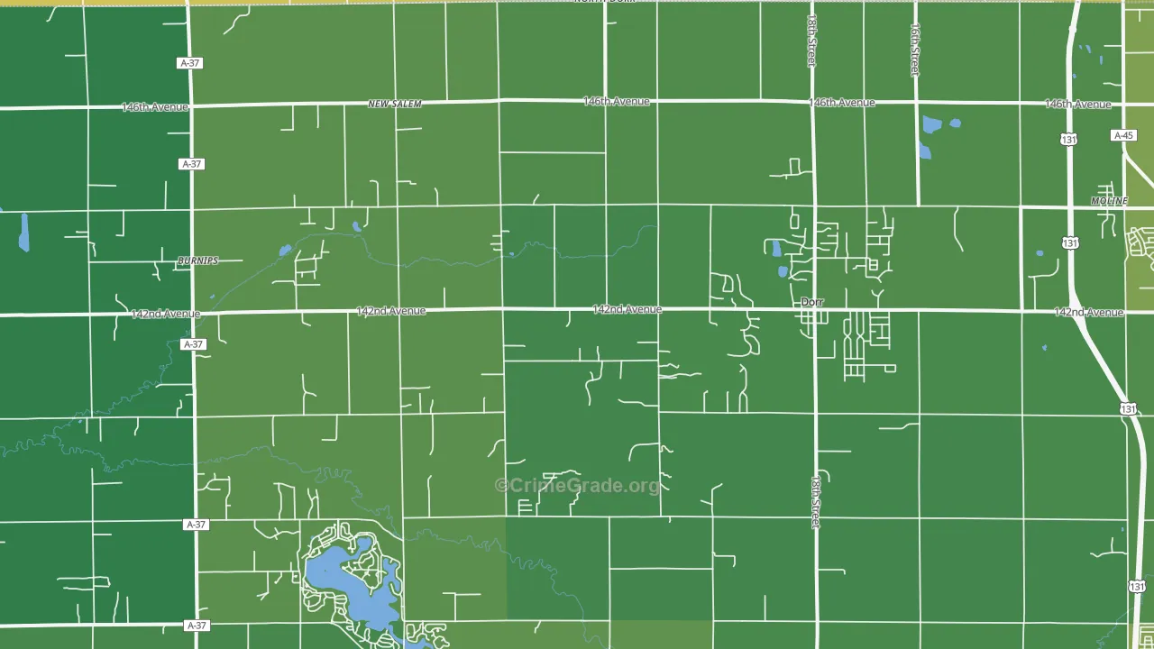 49323, MI Map of Vehicle Theft Rates