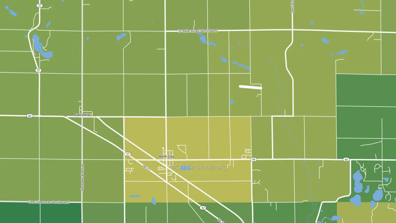 49330, MI Map of Vehicle Theft Rates