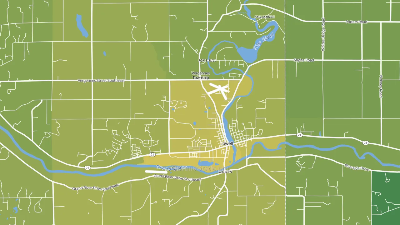 49331, MI Map of Vehicle Theft Rates
