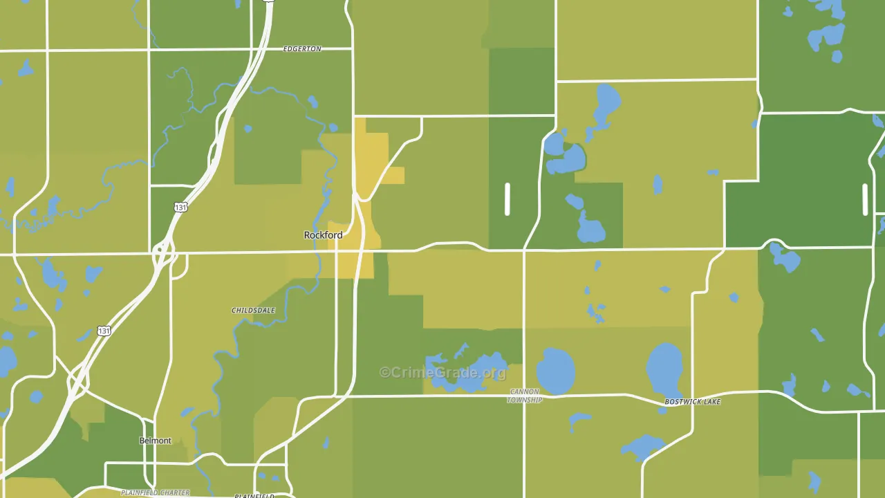 49341, MI Map of Vehicle Theft Rates