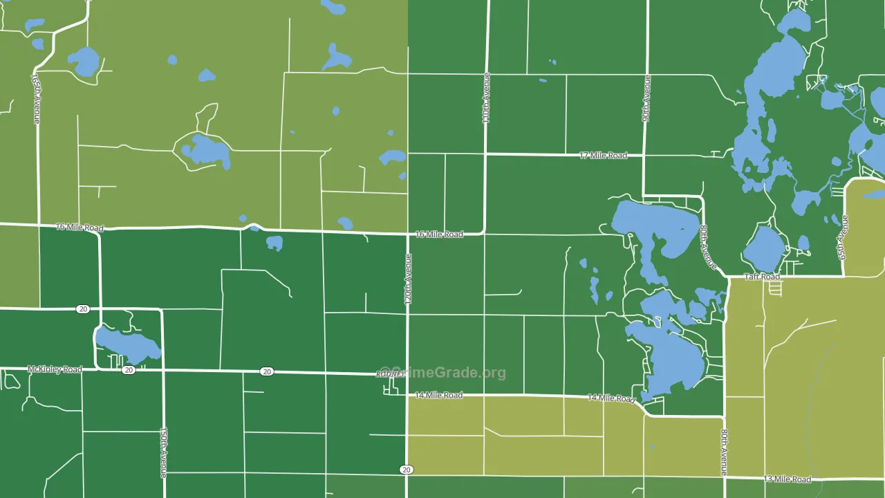 49342, MI Map of Vehicle Theft Rates