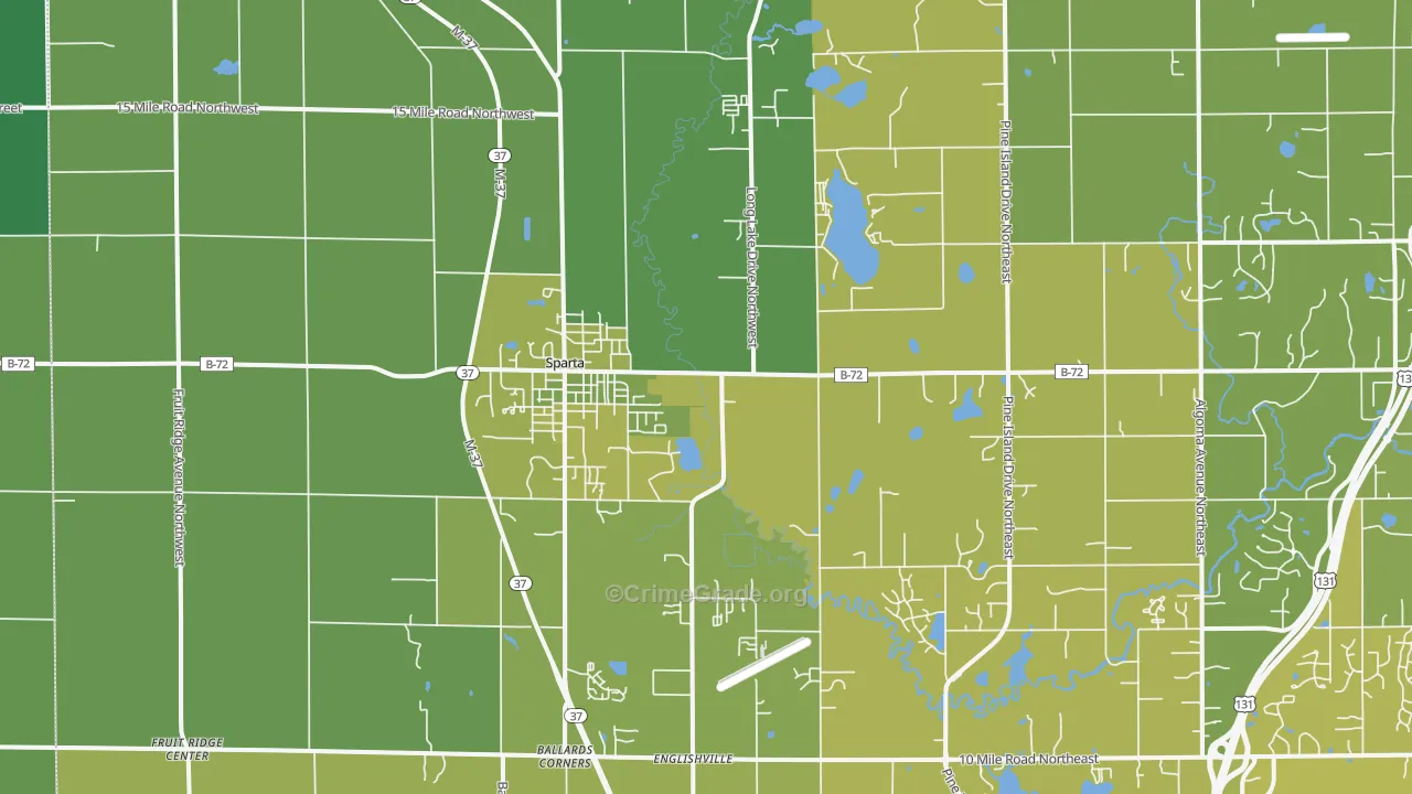 49345, MI Map of Vehicle Theft Rates