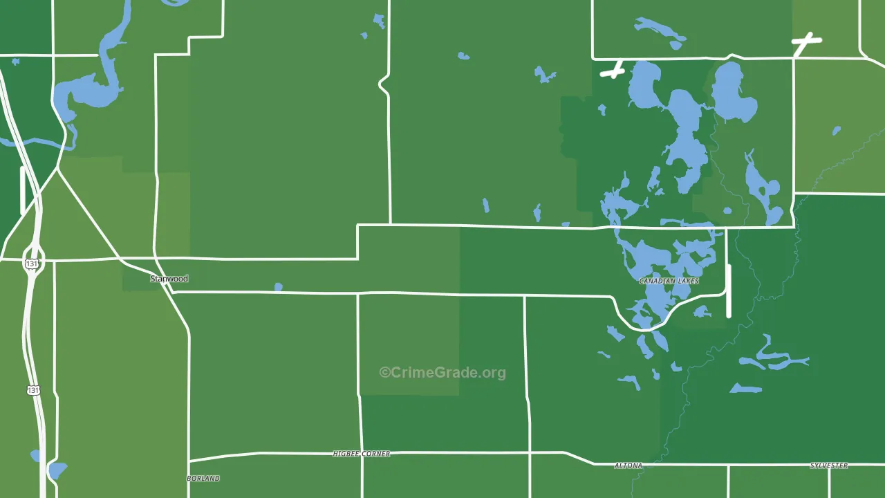 49346, MI Map of Vehicle Theft Rates