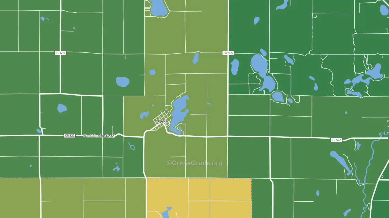 49347, MI Map of Vehicle Theft Rates