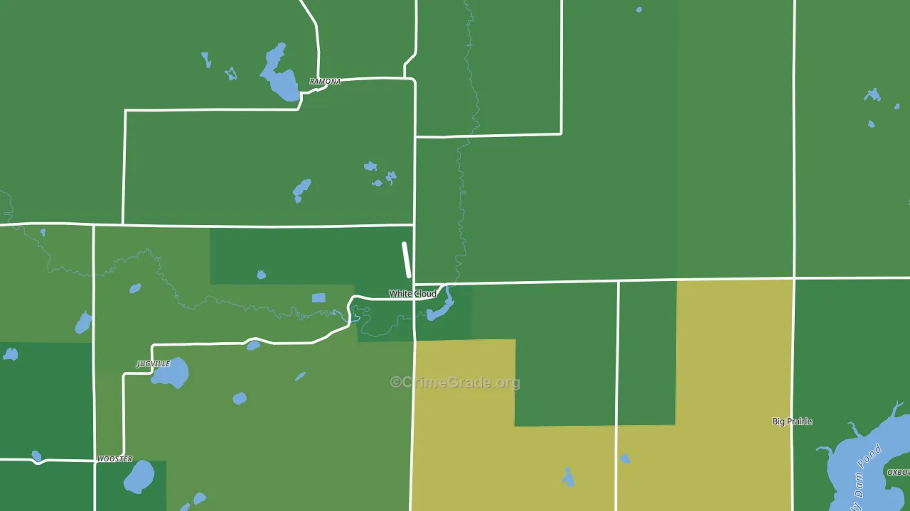 49349, MI Map of Vehicle Theft Rates