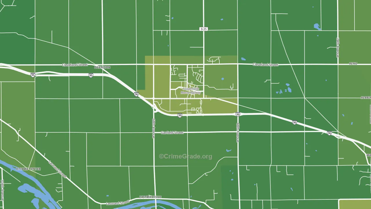 49404, MI Map of Vehicle Theft Rates