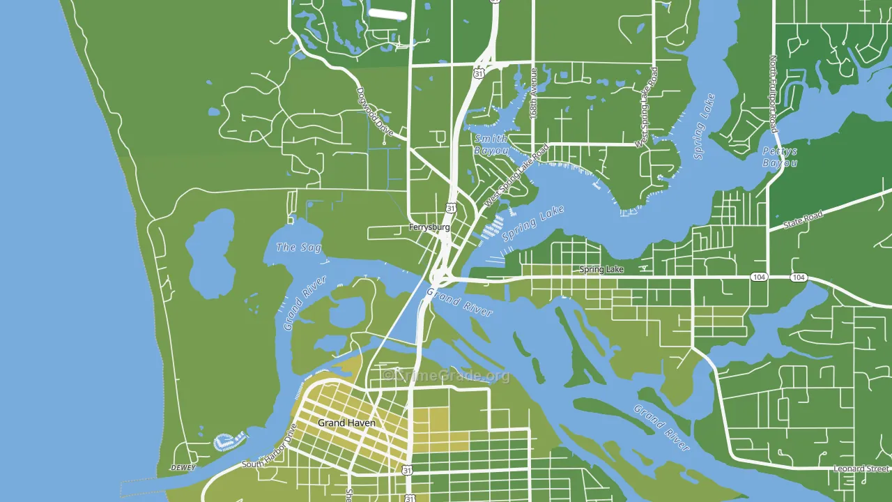 49409, MI Map of Vehicle Theft Rates
