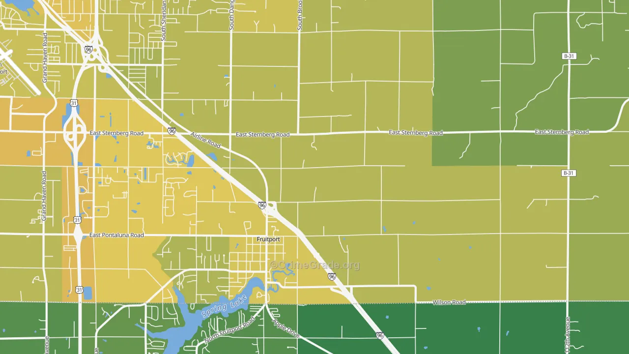 49415, MI Map of Vehicle Theft Rates