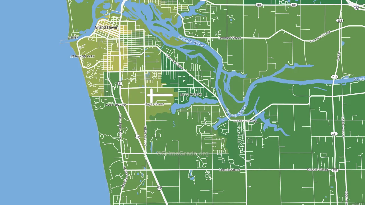 49417, MI Map of Vehicle Theft Rates