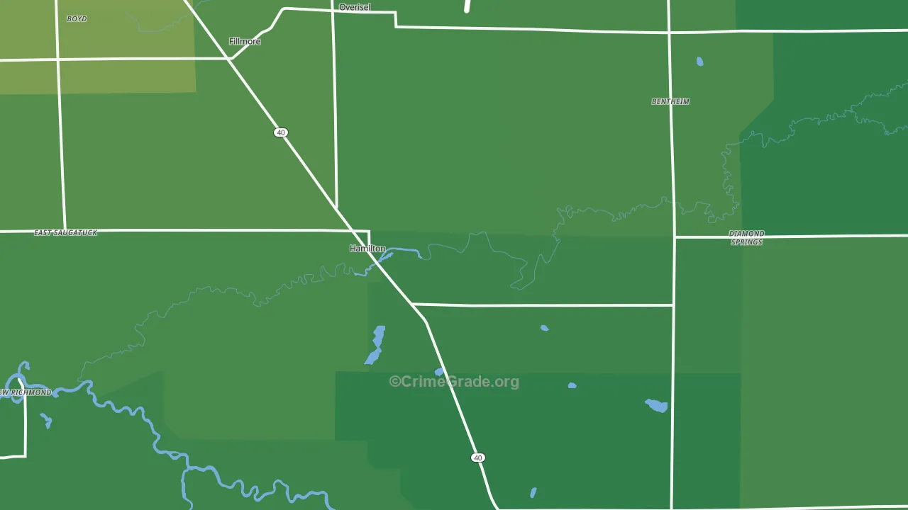 49419, MI Map of Vehicle Theft Rates