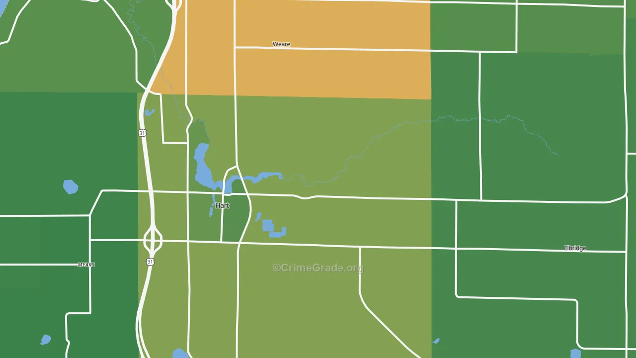 49420, MI Map of Vehicle Theft Rates