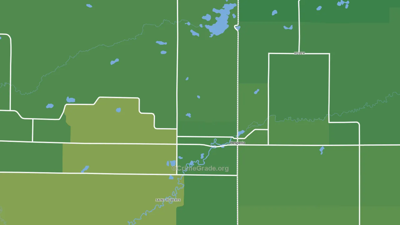 49421, MI Map of Vehicle Theft Rates