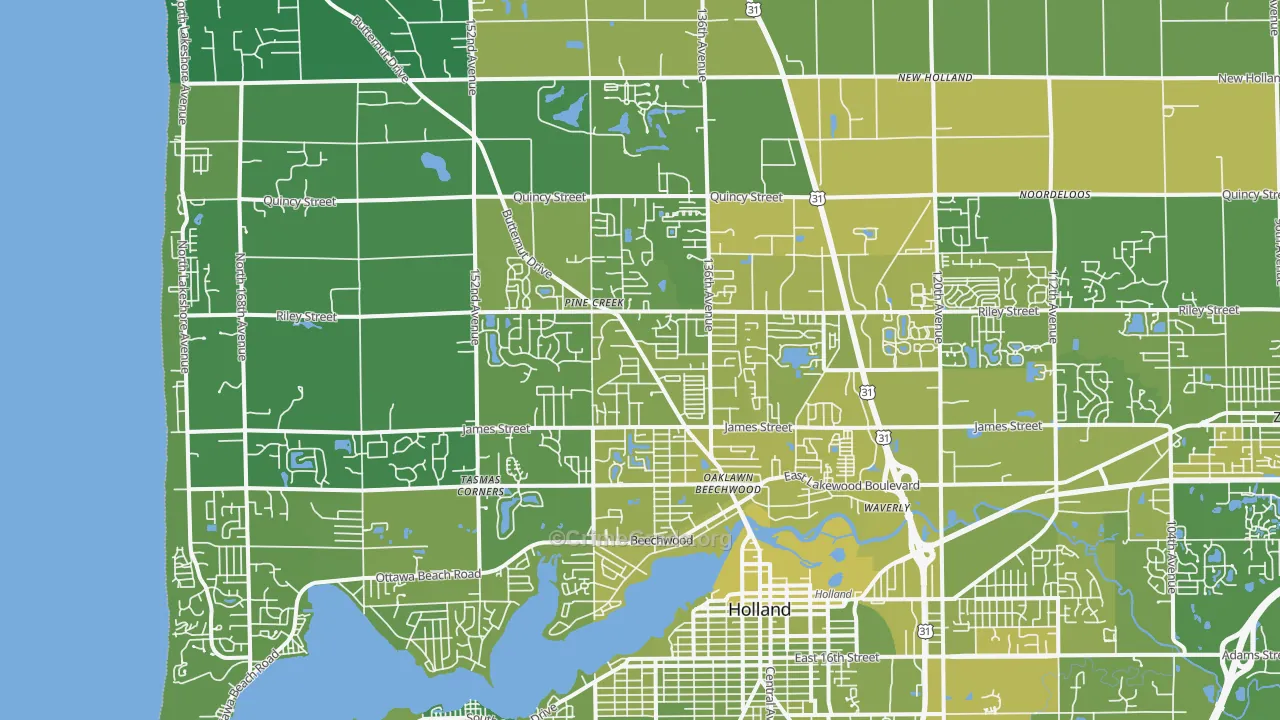 49424, MI Map of Vehicle Theft Rates
