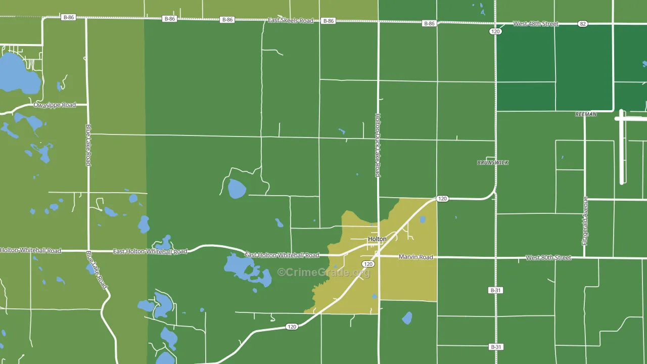 49425, MI Map of Vehicle Theft Rates