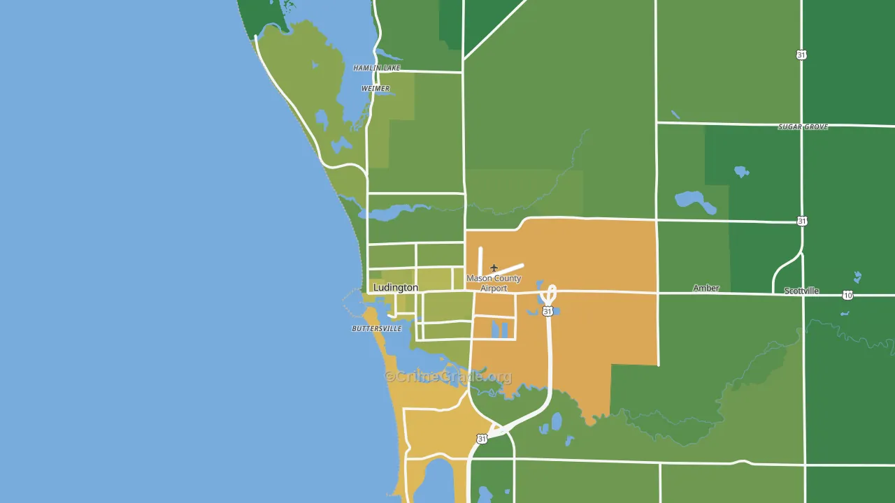 49431, MI Map of Vehicle Theft Rates