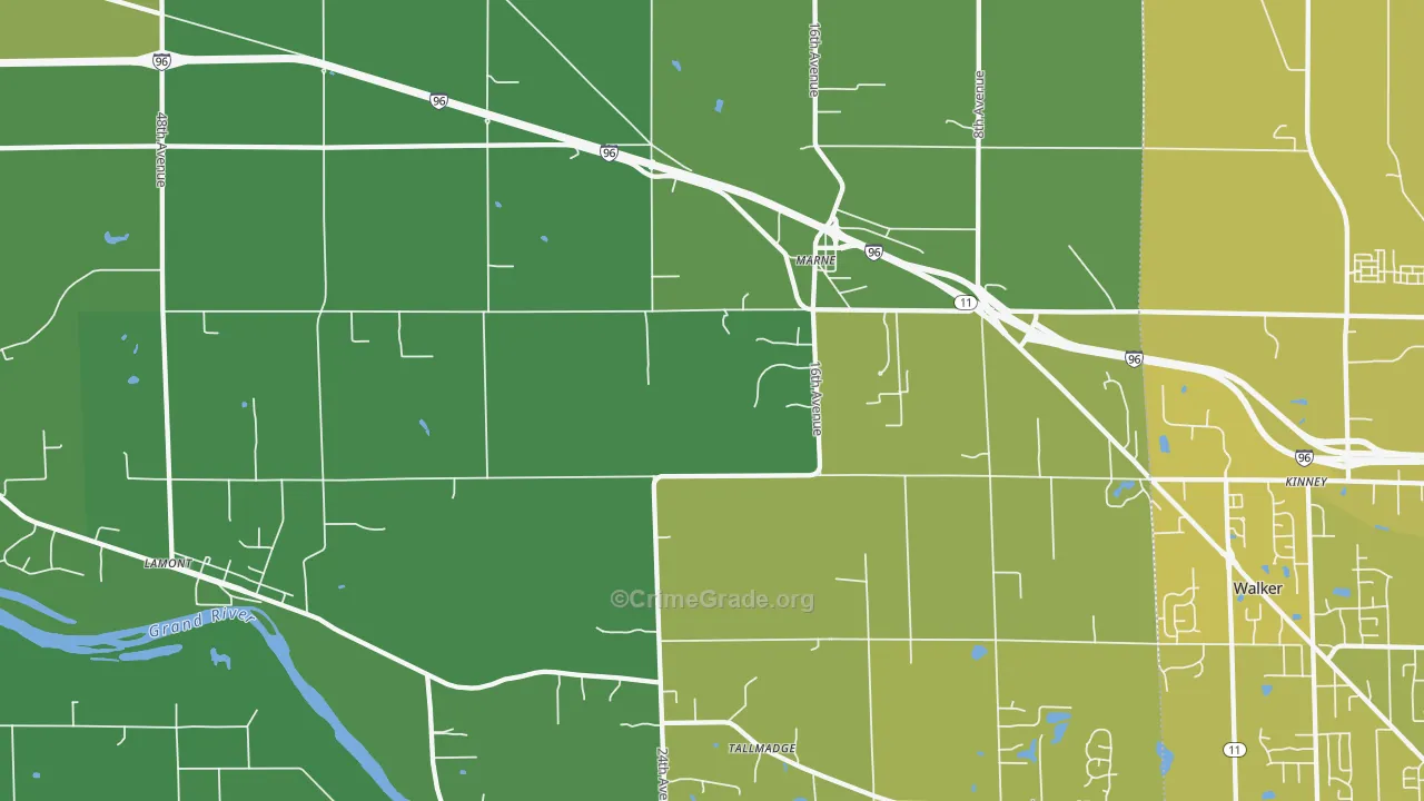 49435, MI Map of Vehicle Theft Rates