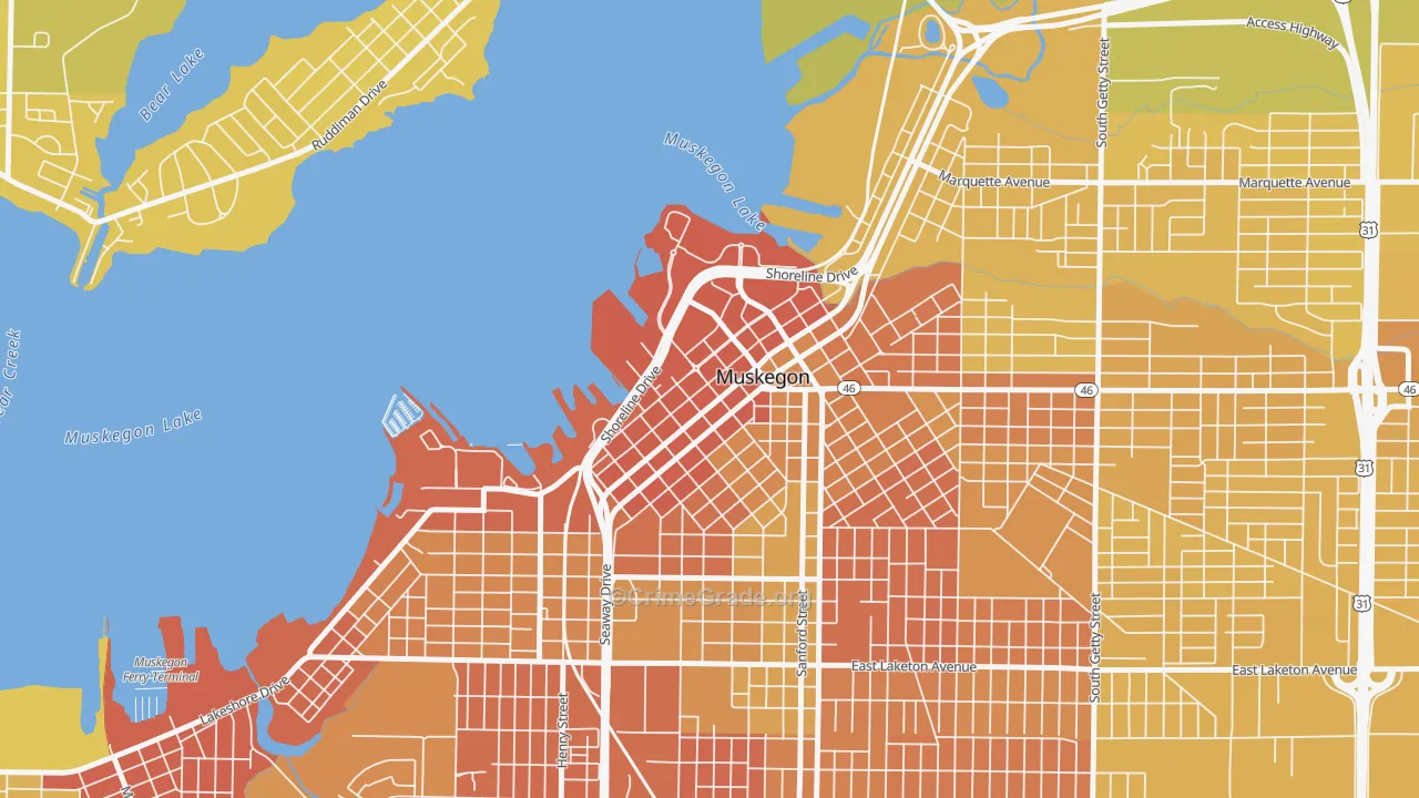 49440, MI Map of Vehicle Theft Rates