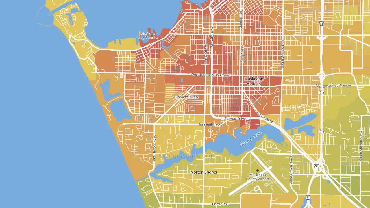 49441, MI Map of Vehicle Theft Rates
