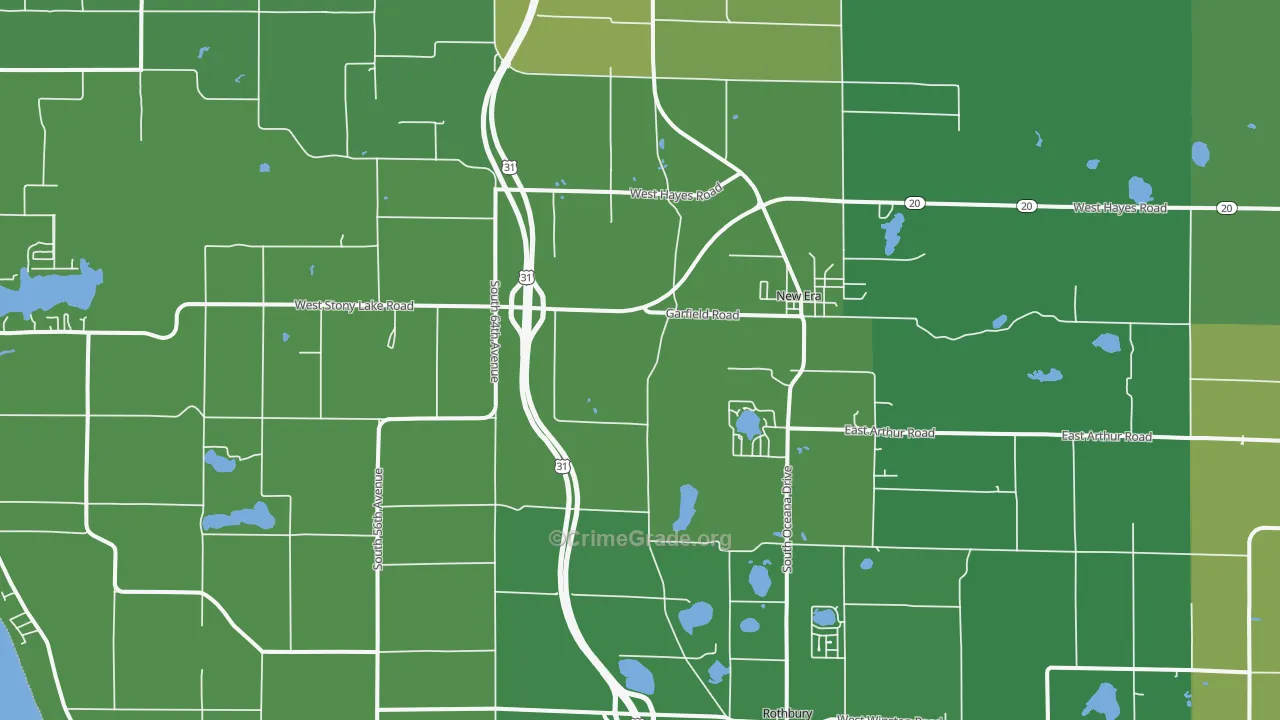 49446, MI Map of Vehicle Theft Rates