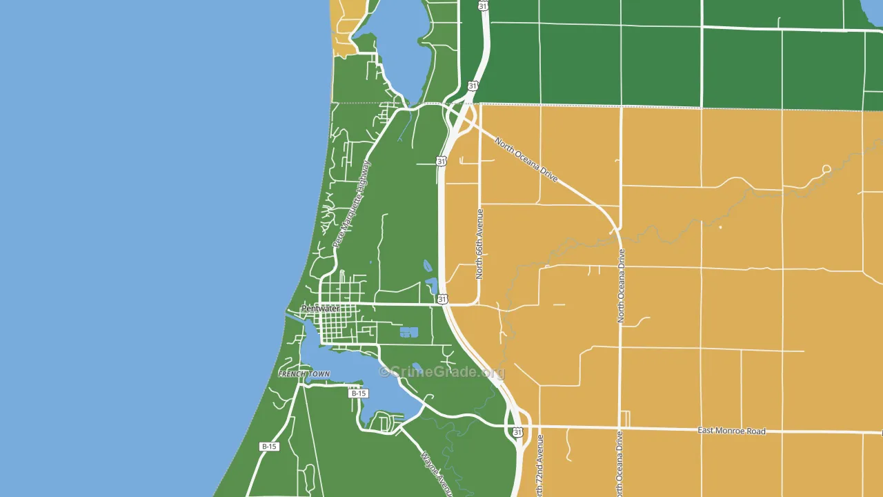49449, MI Map of Vehicle Theft Rates