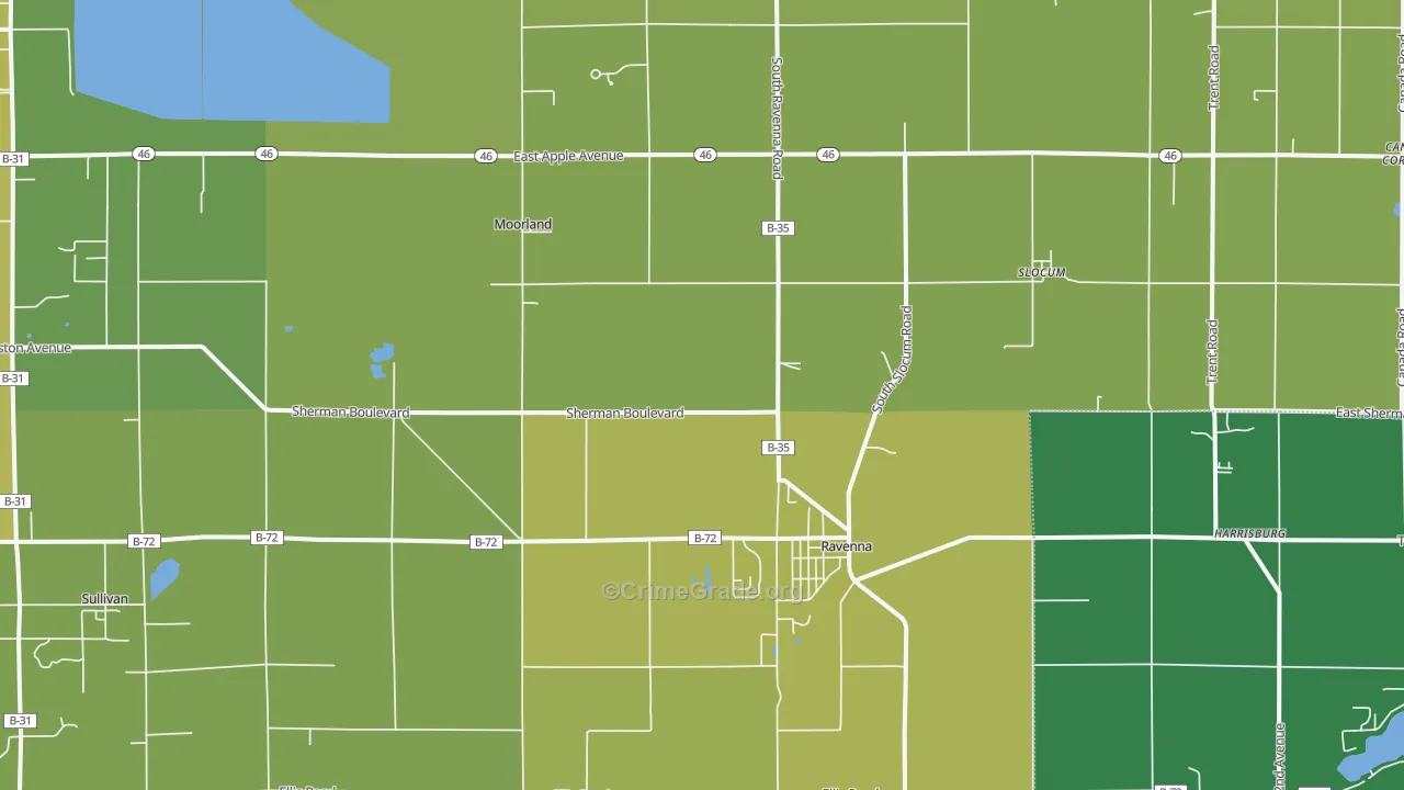 49451, MI Map of Vehicle Theft Rates