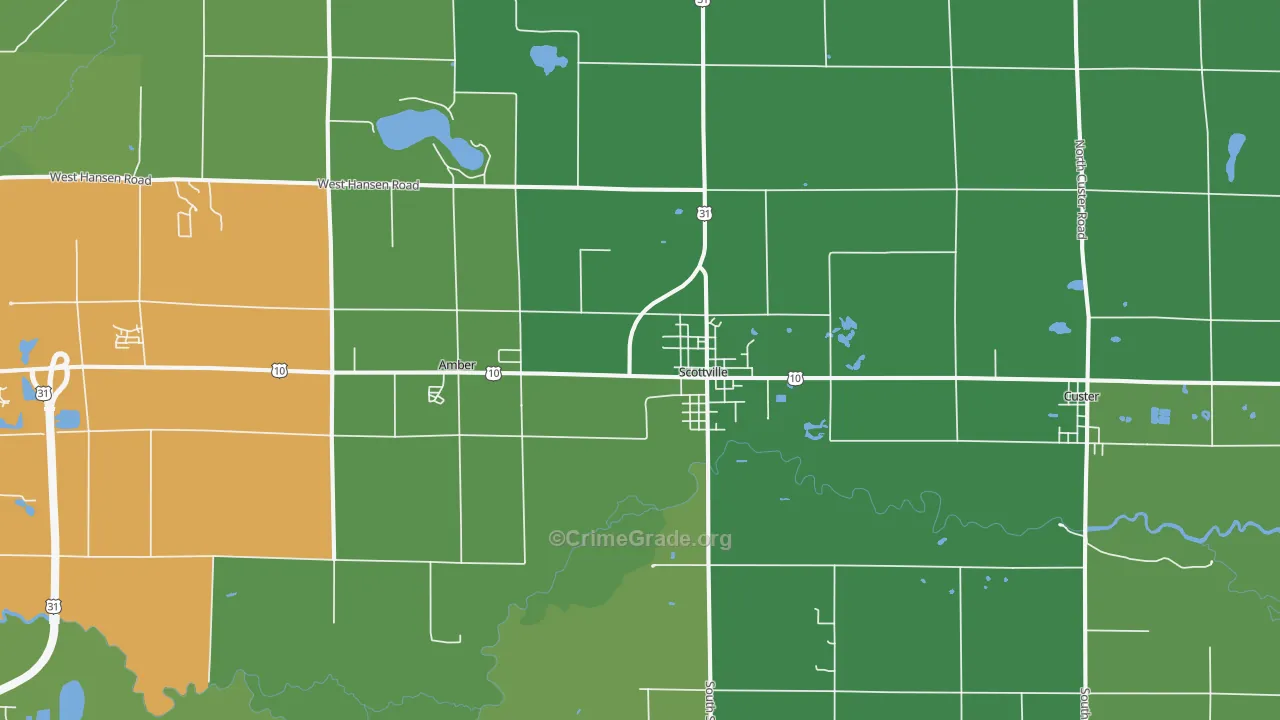 49454, MI Map of Vehicle Theft Rates