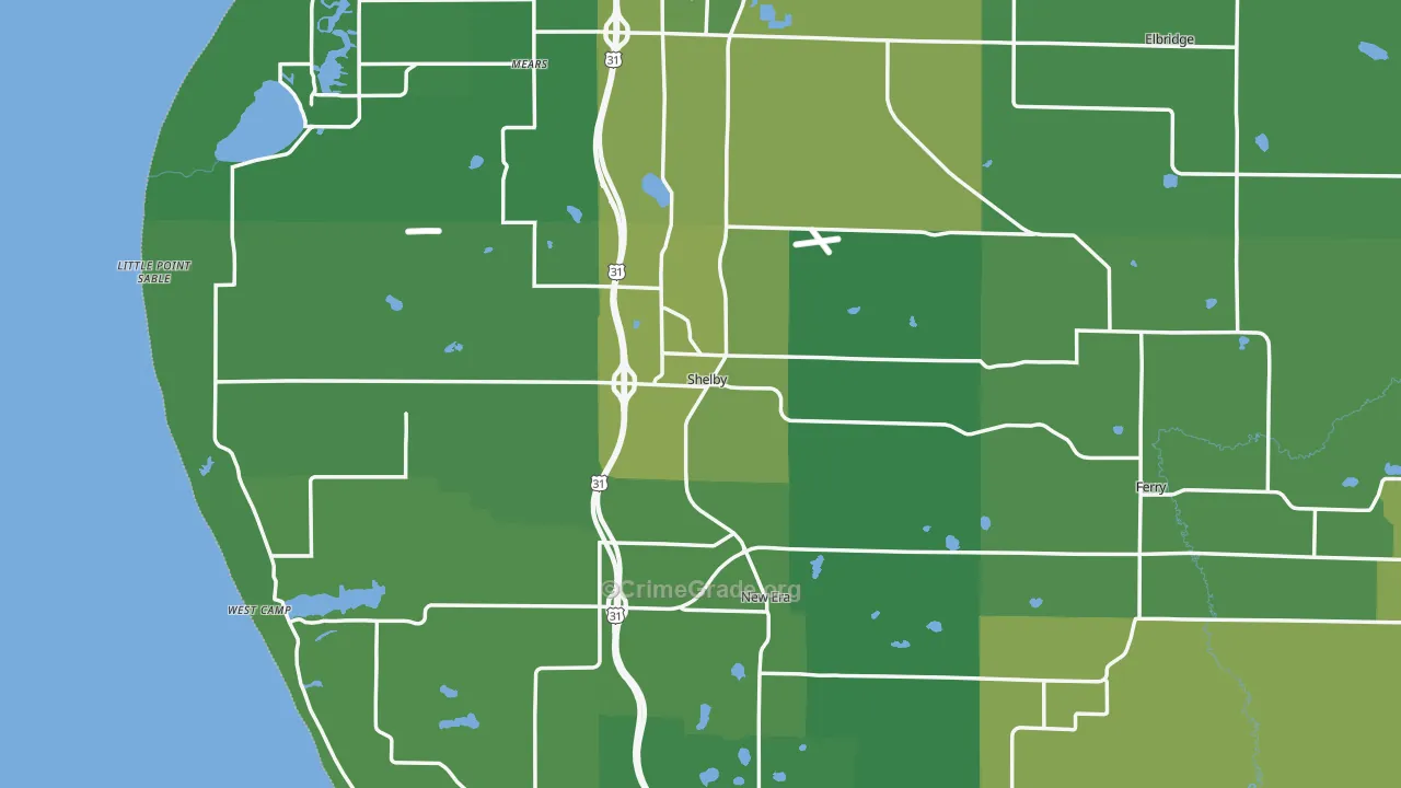 49455, MI Map of Vehicle Theft Rates