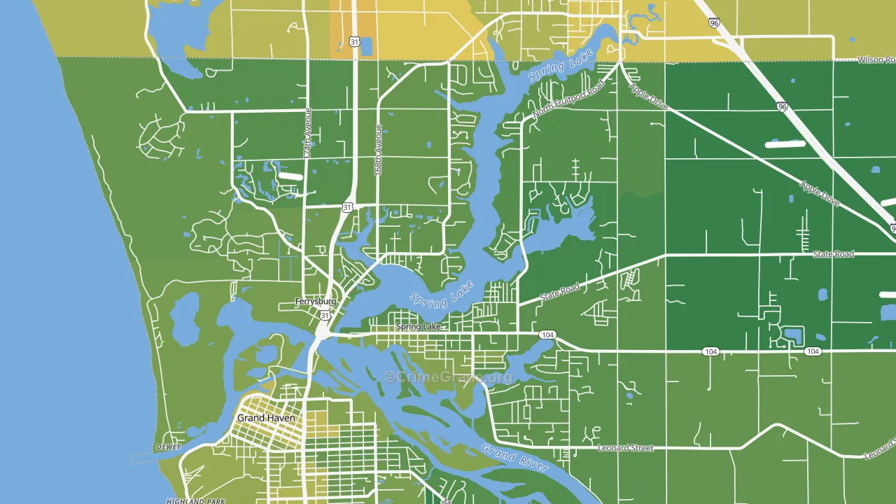 49456, MI Map of Vehicle Theft Rates